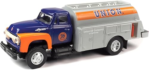 1954 Camión cisterna Azul Oscuro y Naranja Unión 76" 187 (HO) Modelo a escala por Classic Metal Works 30650