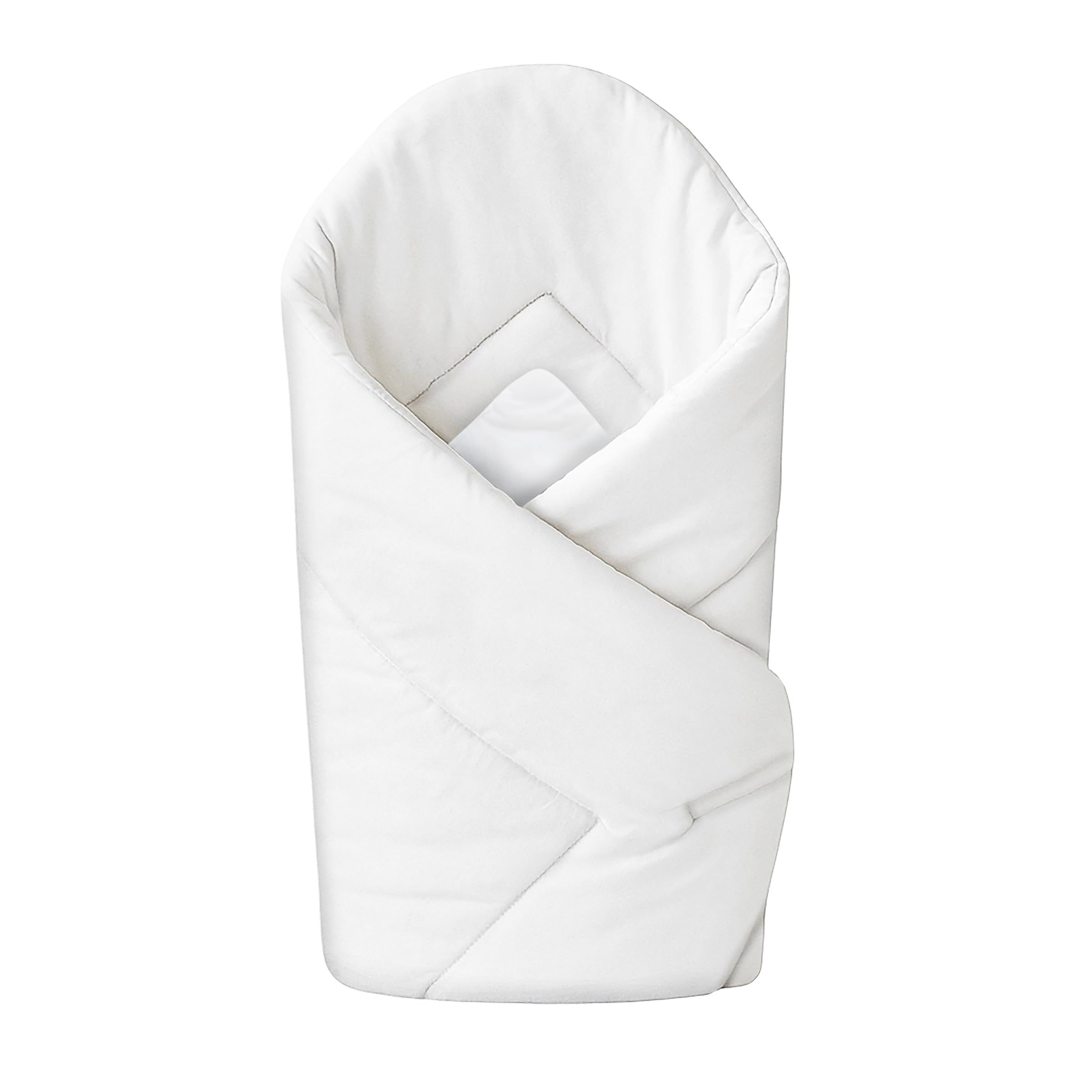 Baby Swaddle Wrap Blanket/Newborn Cotton Swaddling Envelope 0 to 3 Months (White)