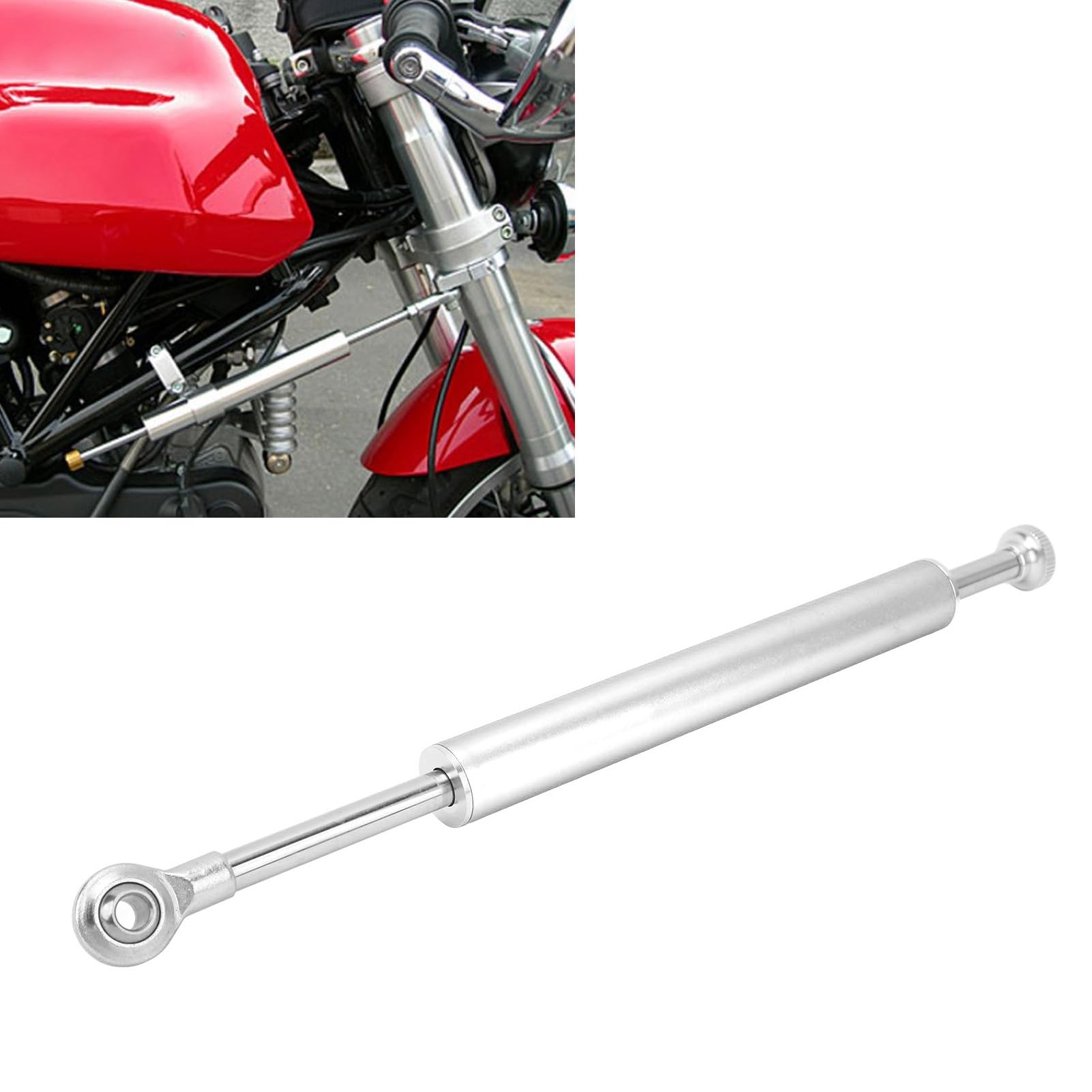 Bnineteenteam Einstellbare Lenkdämpfer -Stabilisator, die die Fahrstabilität für Motorradfahrer Verbessern (SILVER)