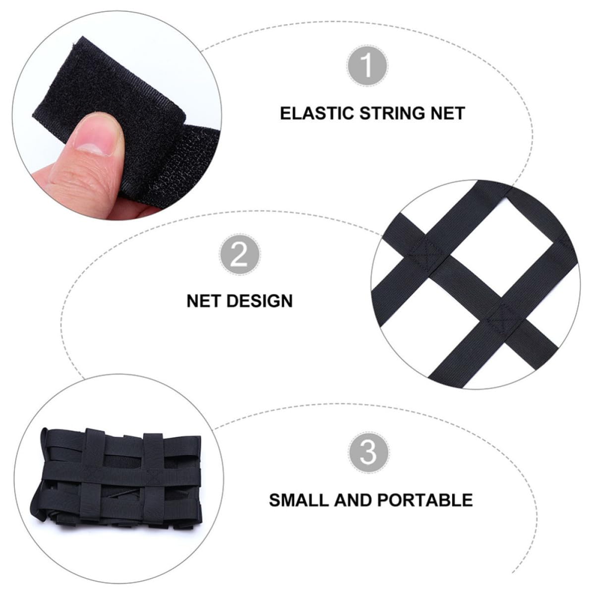 2 Stück Autodachnetz 8-Fach Elastisches Gepäcknetz aus Nylon