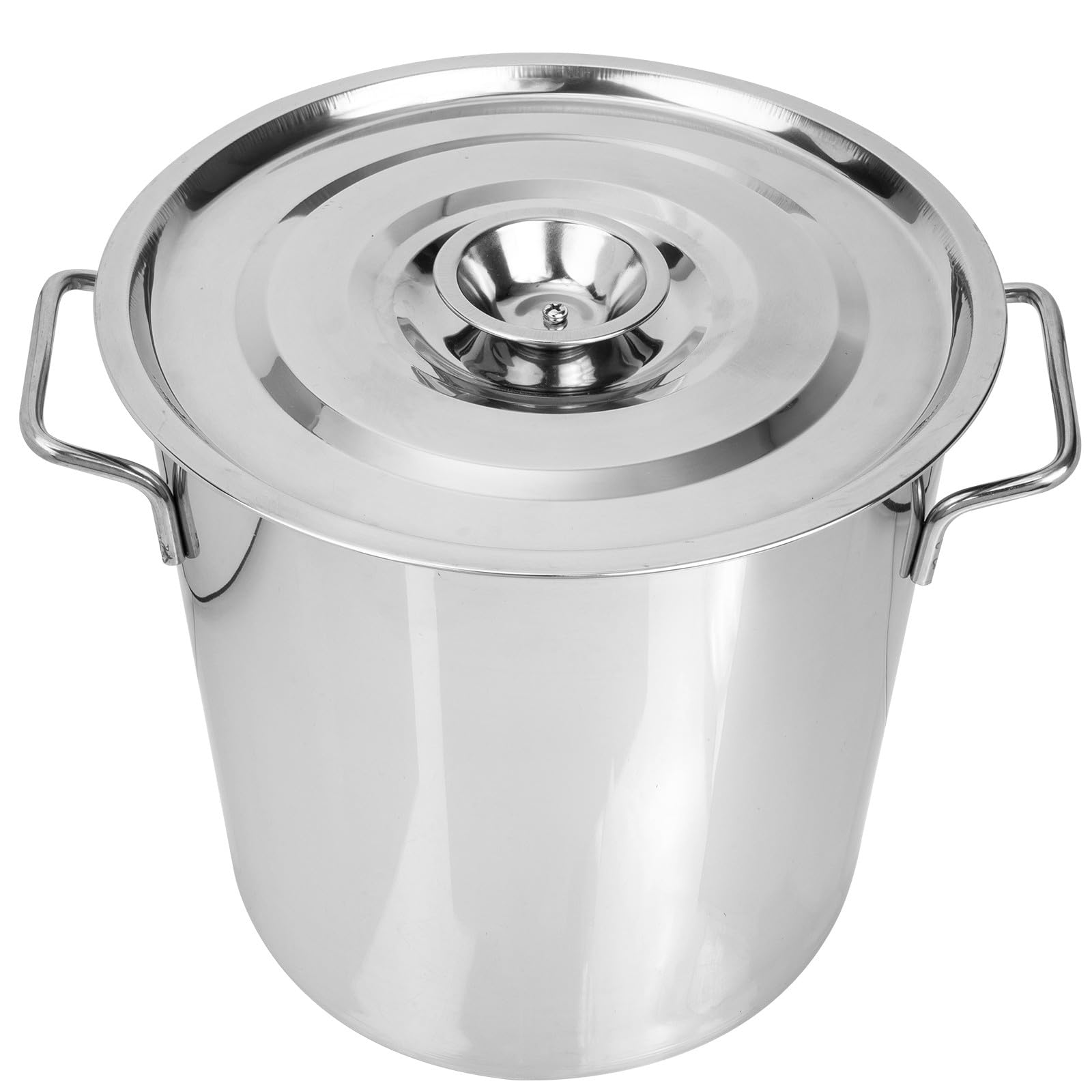 Pentola in Acciaio Inox per Cucina Manici, Design Lucido e Liscio, Pentola Grande per Zuppa e Bollitura, per Preparare Gamberi e Zuppe