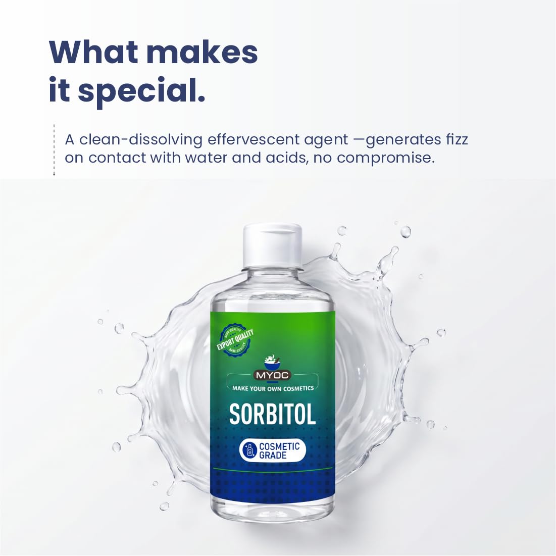 MYOC Sorbitol liquid cosmetic grade raw material for Soap Making, Thickener, Liquid Sweetener, Sorbitol Liquid for Skincare products - 550 ML 2