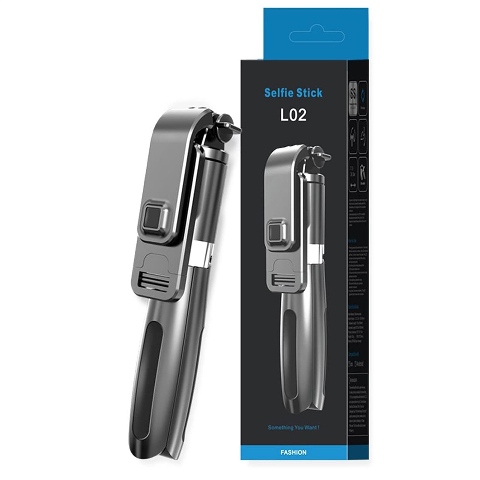Perche à selfie pour téléphone portable avec support télécommande Bluetooth L02