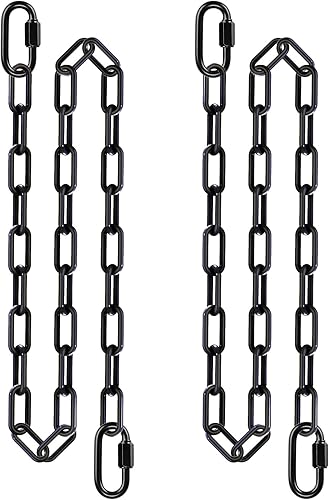 Miniatura 8 de BeneLabel 2 cadenas de columpio resistentes de 85 pulgadas con ganchos, cadenas colgantes de capacidad de 1000 libras, cadenas colgantes para 2