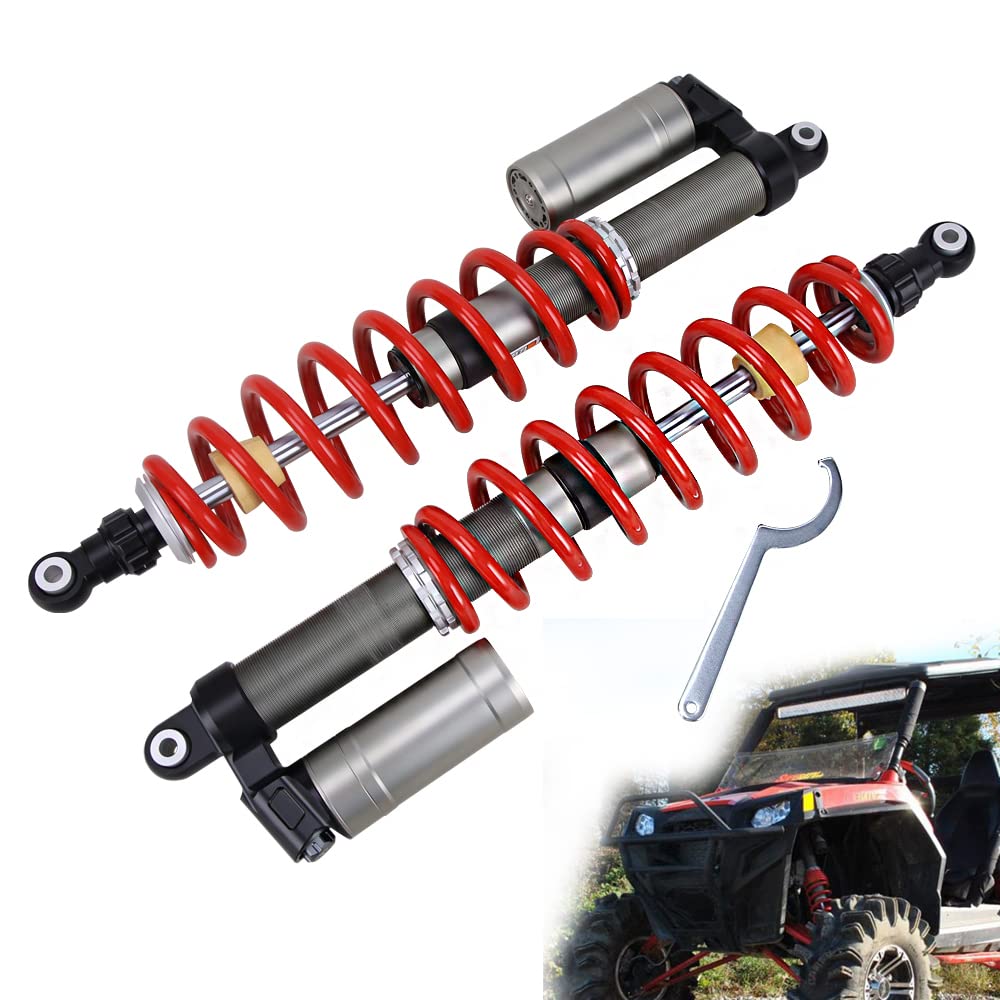 OUMURS Pair Adjustable Rear Air Shock Absorber Compatible with Polaris RZR S 800 2009-2014 Adjustable Preload, Compression Damping & Rebound Speed