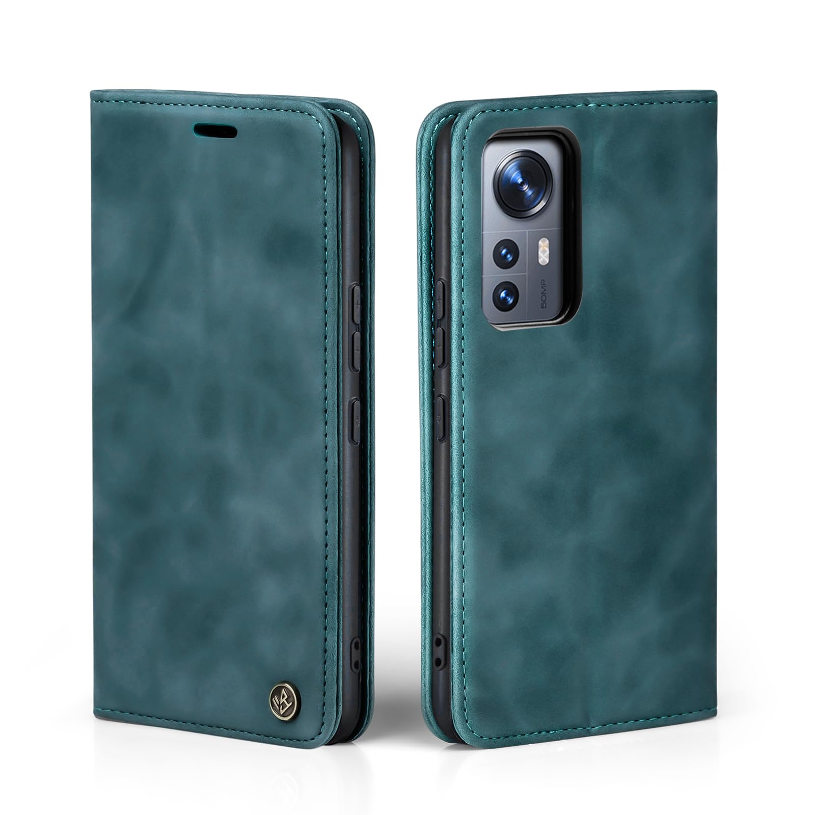 LBH Custodia per iPhone 13 Pro, colore blu petrolio, con scomparto per