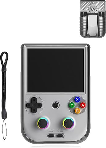 Case for ANBERNIC RG 406V Game Console,daunke Shockproof,Scratch Proof,Portable Durable,Slim & Lightweight Soft TPU,Transparent black