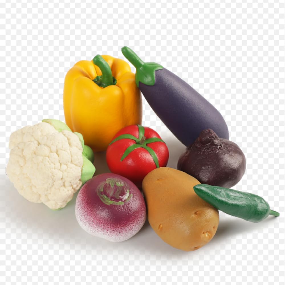 Rubbabu Interactive Realistic Vegetables Toys – 100% Natural Rubber Foam. 8 Educational Soft Squishy Shapes with Painted Surface. Safe Pretend Play Learning Toys for Babies Kids or Toddler (B0CC21VMHT) Amazon Price History, Amazon Price Tracker