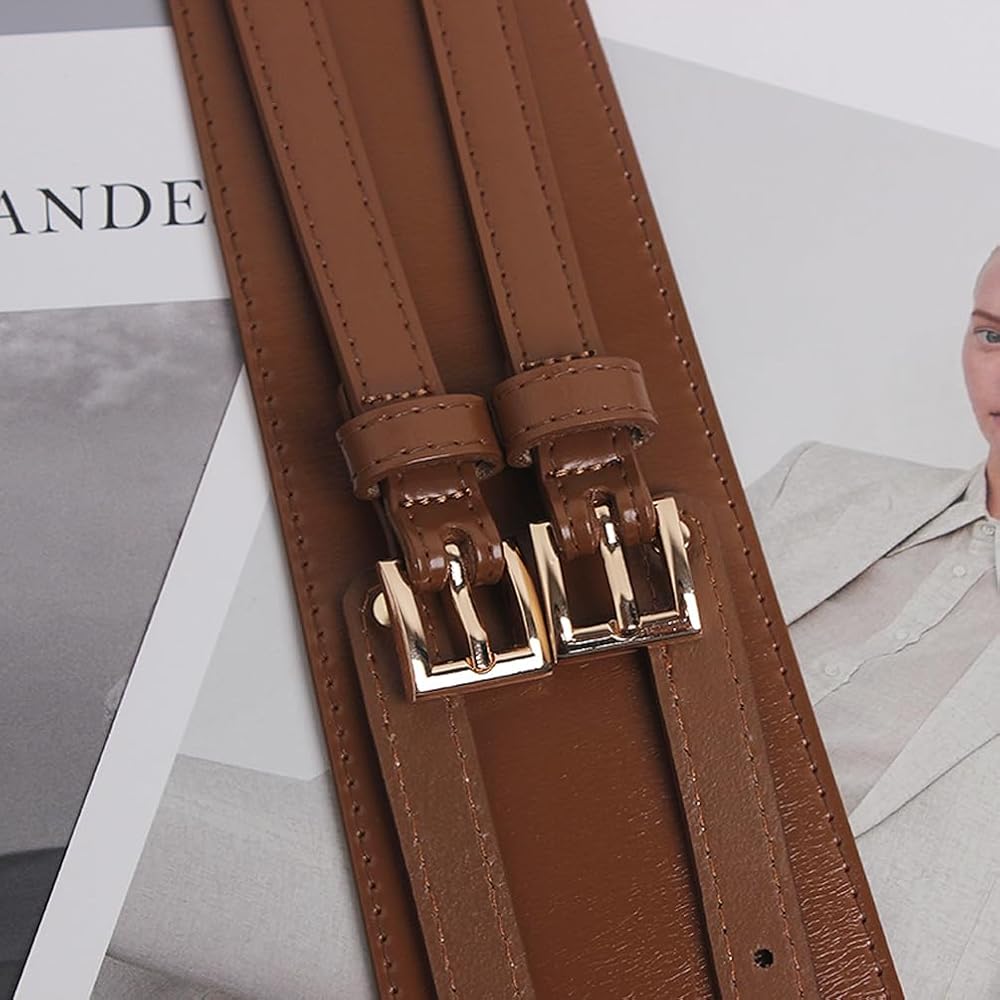 小物 double belt (smooth leather) w ovy deci XZQTIVE Women Men Genuine Leather Belt Vintage Ladies