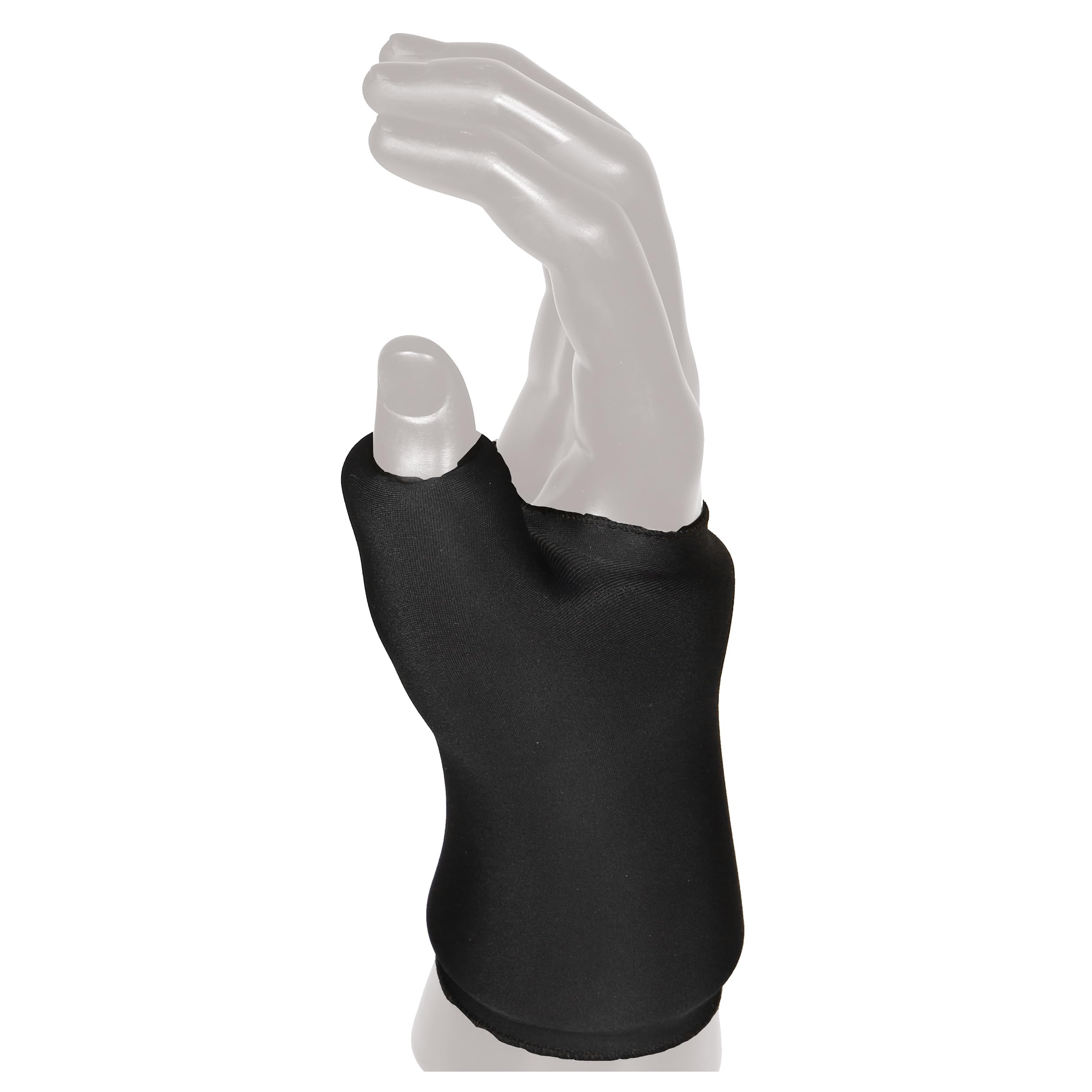 OTC Reusable 360 Degree Gel Sleeve for Wrists, Hot or Cold Compression for Hand Pain Relief, Black, Universal