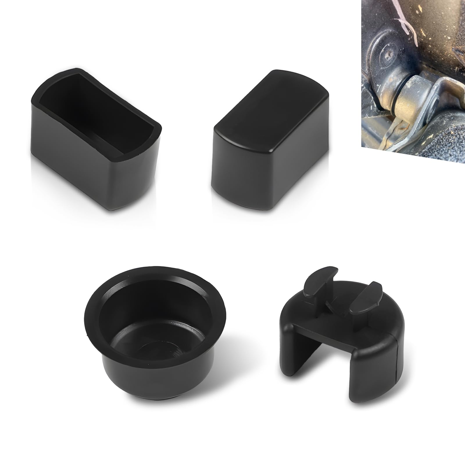 Shakas 4 PCS Car Tailgate Hinge Pivot Bushing Kit Multi-Size Inserts Replacement 55274936AC 55274936AE Restore Door Comfort Repair