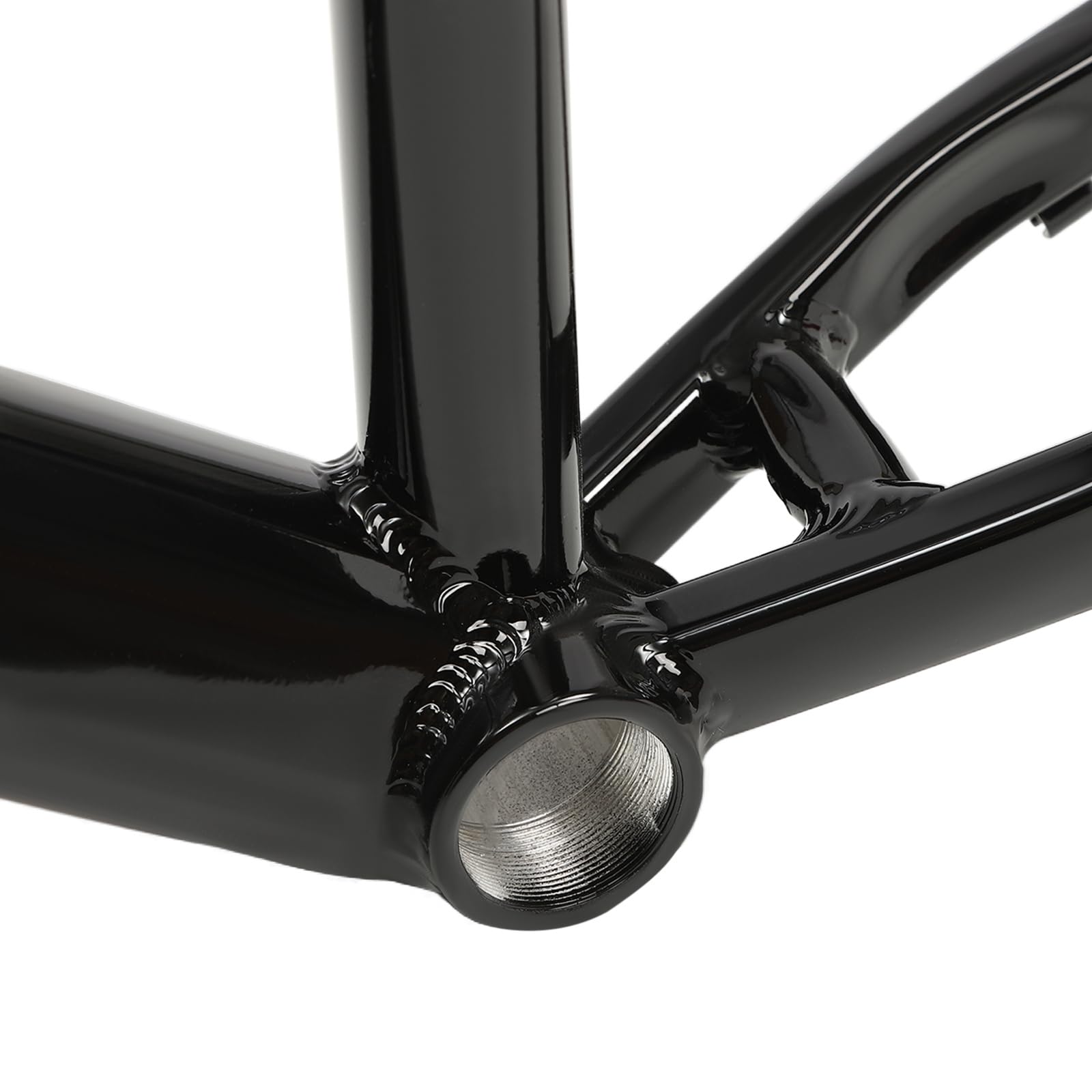 Zestaw ramy roweru MTB, 26" RH 66 cm, aluminiowa rama rowerowa, prowadnica wewnętrzna, rama roweru górskiego, zestaw ramy roweru górskiego, rower górski, czarny