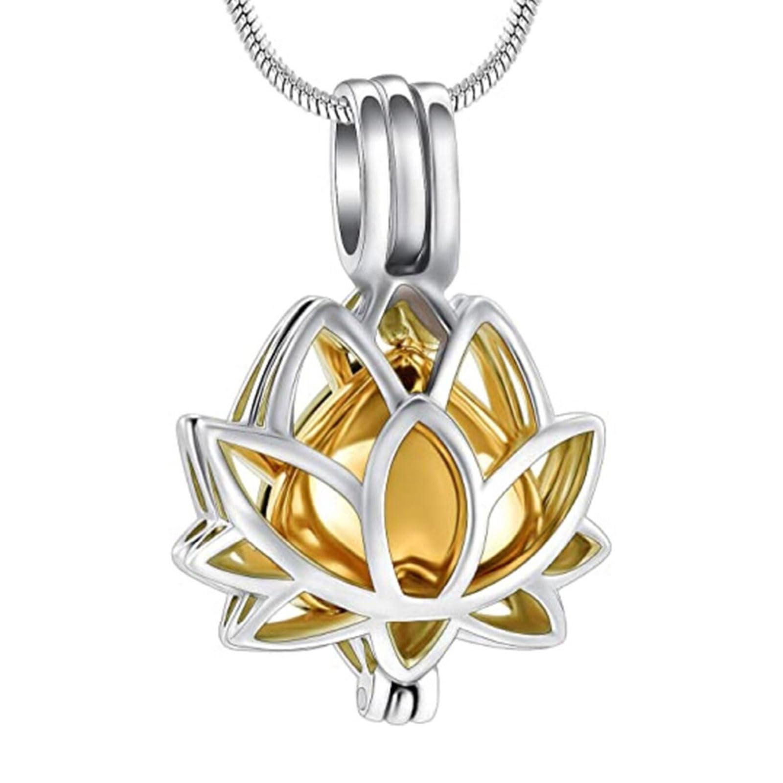 [ouquckl] ユニークな遺骨コンテナロケットヘアフラワーペンダント火葬ジュエリーエレガントなペットネックレス遺灰ネックレス