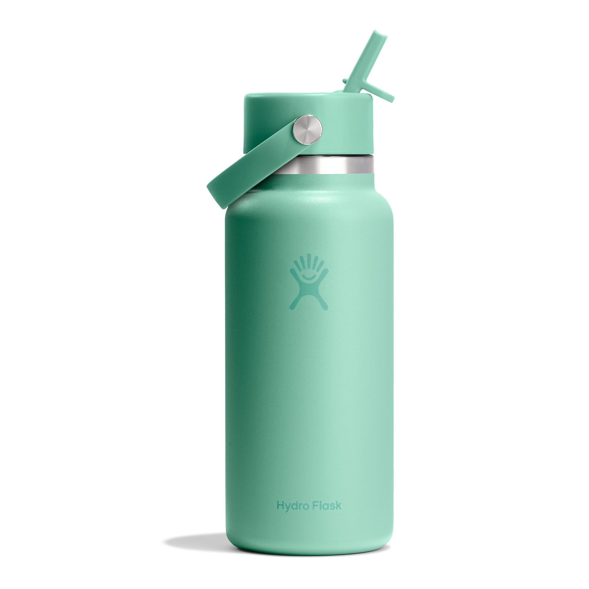 Hydro Flask  Wide Mouth Water Bottle 946 Ml (32 Oz) With Flex Straw Cap - Mermaid Green