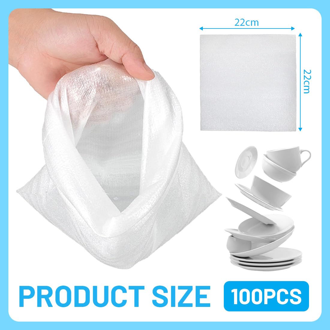 Cajas Mudanza, 100 Piezas 22x22cm Espuma Embalaje, Mudanza, Embalaje Mudanza, Papel De Embalar, Für Cajas Platos Vasos Transporte