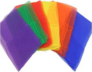 Winwinfly Square Juggling Silk Dance Scarves Magic Tricks Performance Props Accessories Movement Scarves Rhythm Band Scarf