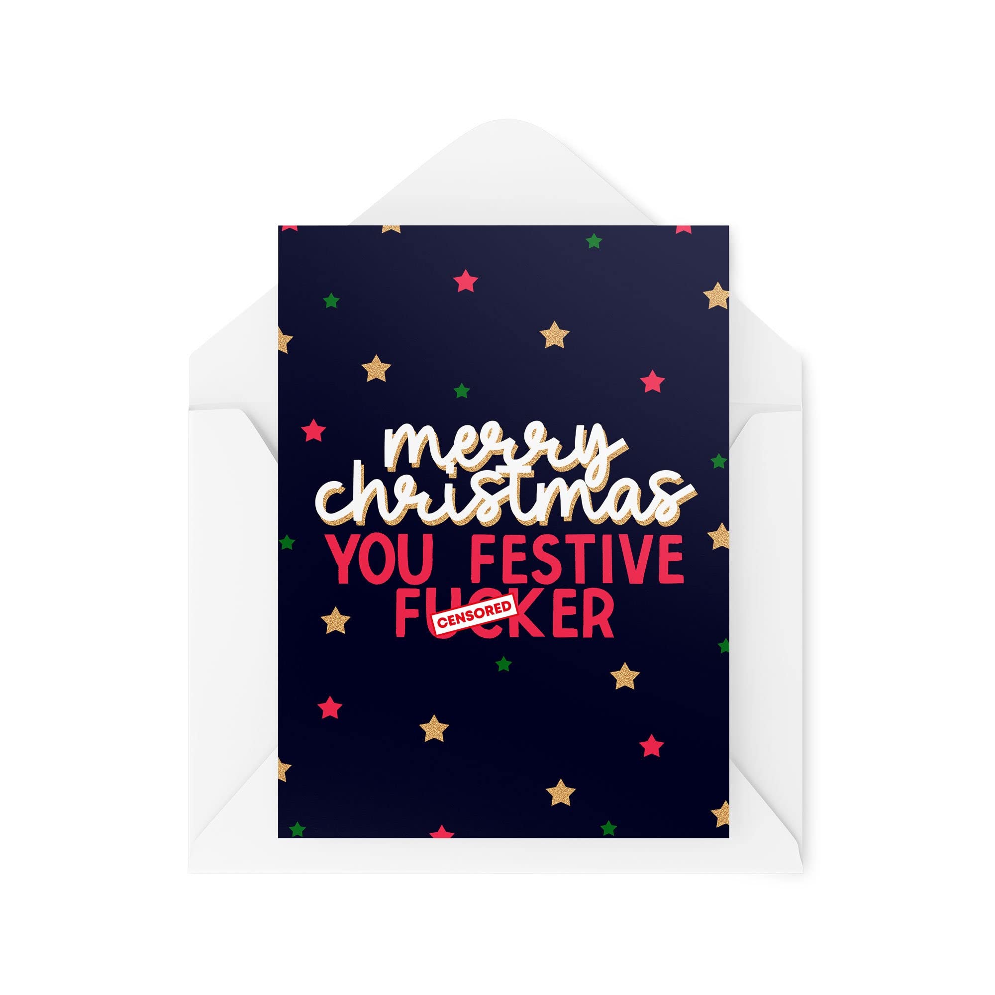 Funny Novelty Christmas Cards | Merry Christmas You Festive F | Christmas Present Xmas LGBTQ Celebration | Banter Funny | CBH1357