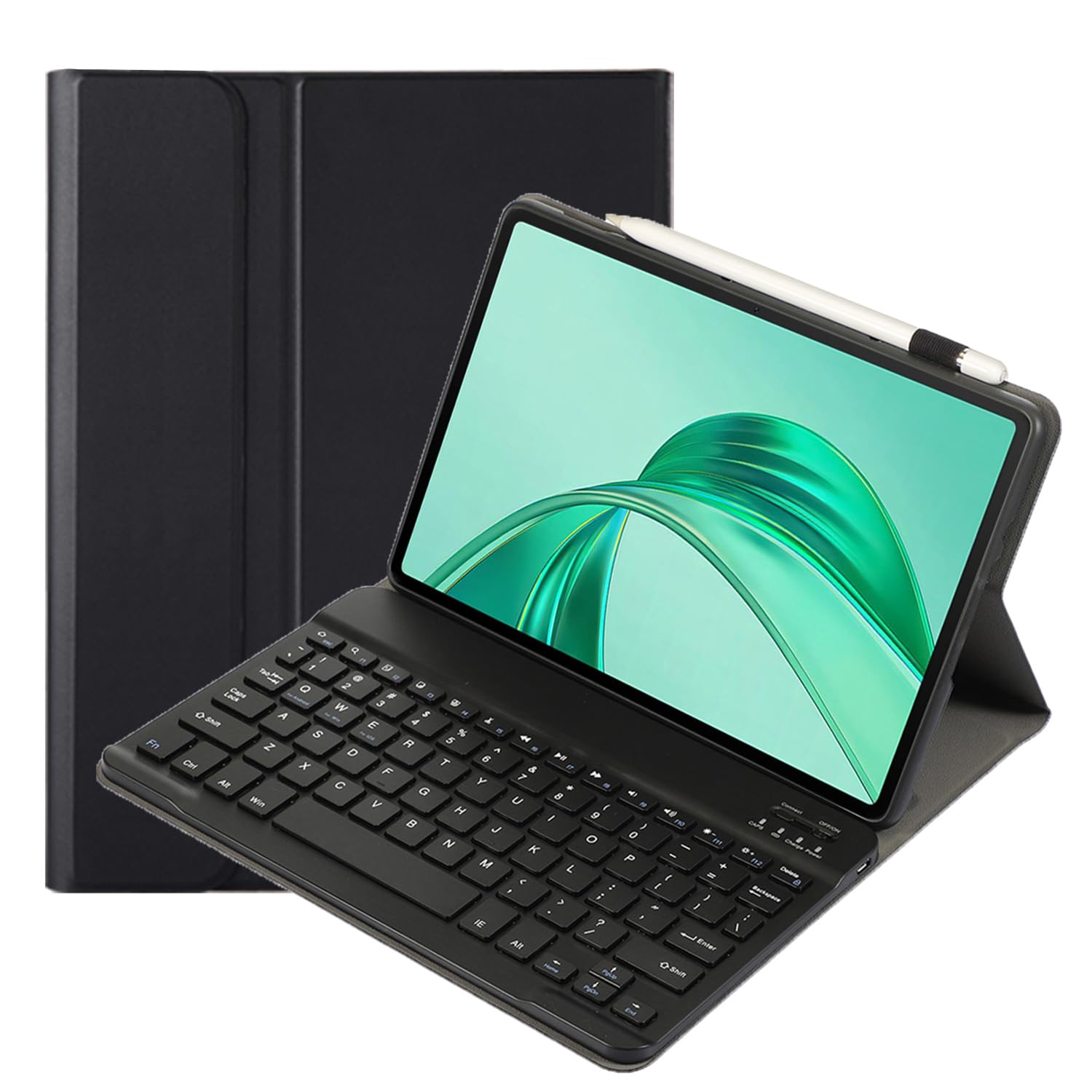 Funda Teclado para Honor Pad X8a 11" Teclado Wirless Magnético Desmontable Inalámbrico QWERTY para Honor Pad X8a 11 Pulgadas 2024 (Negro)