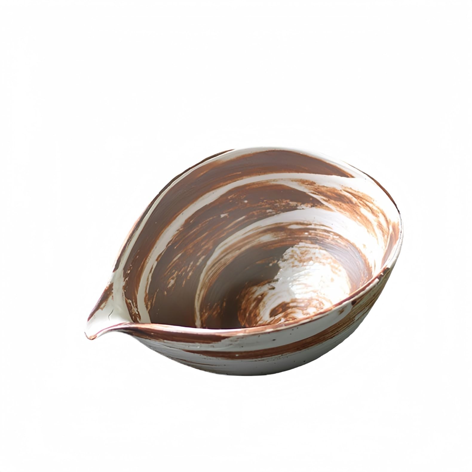 Bizen Ware Chestnut Matcha Bowl, 6.1 fl oz (180 ml), Ceramic, Crafts, Unique Texture from Traditional Grilling (A) : Home & Kitchen