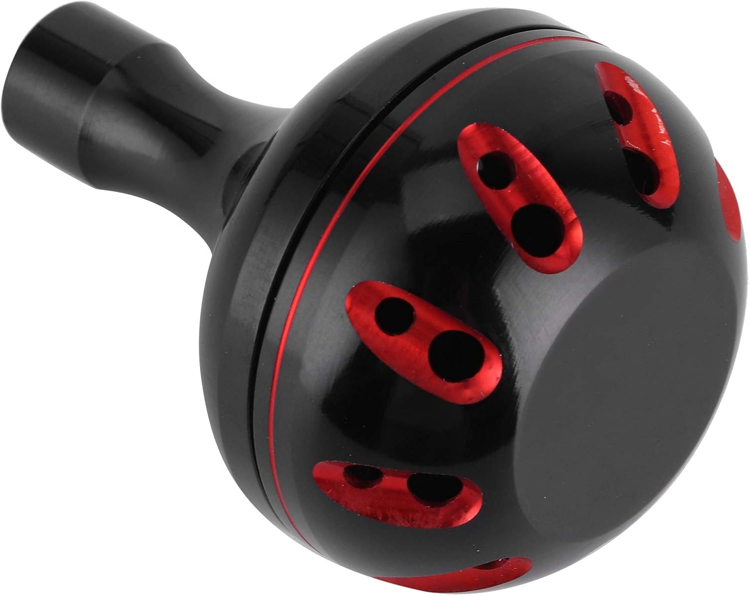 39mm Metal Sea Fishing Power Knob Reel Handle Replacement Compatible for S/D/A, 1.5 Inch Fishing Reel Handle Reel Replacement PartsAccessories(Black and Red) Fishing Knobs Fishing Reel Knob