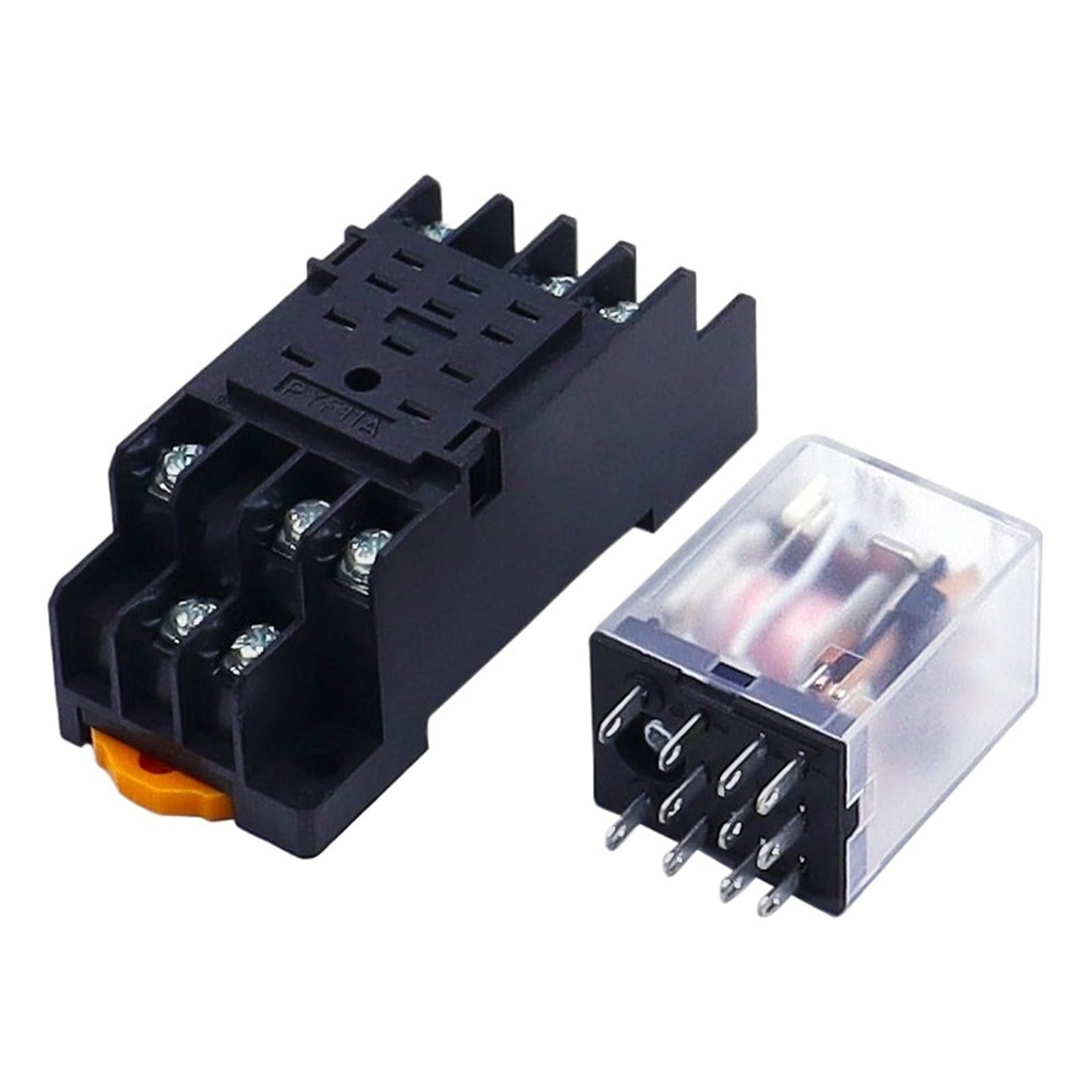 Relé de potencia general con bobina electromagnética MY3NJ de 5 piezas, 11 pines, HH53P, CA 12 V, 24 V, 110 V, 220 V, relé en miniatura con base PYF08A(AC 36V)