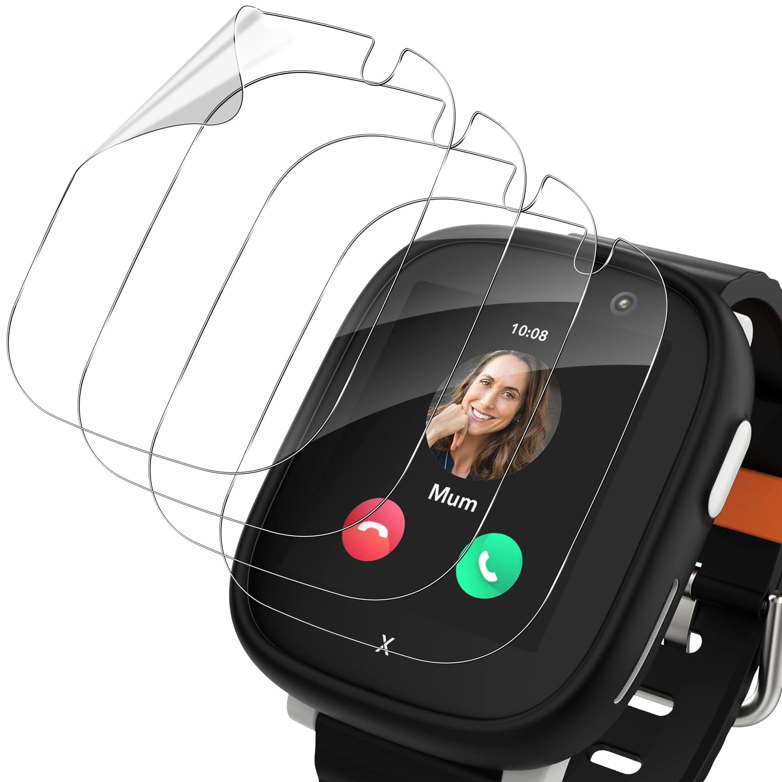 Holilo 4 Stück Schutzfolie kompatibel mit Xplora X6 Play TPU Folie displayschutz, Vollabdeckung weiche Kante Anti-Kratzen Ultra-klar 9H Härte HD Blasenfreie Kratzfeste Displayschutzfolie