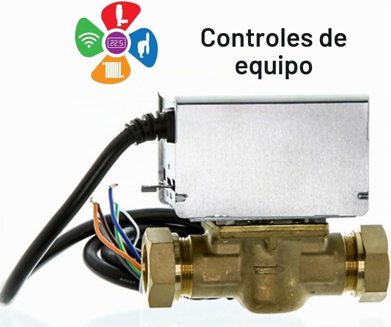 Team Controls - Válvula de zona motorizada de dos puertos de 22 mm, 5 cables, reemplazo directo para Honeywell V4043H, Tower, Banico, Horstmann