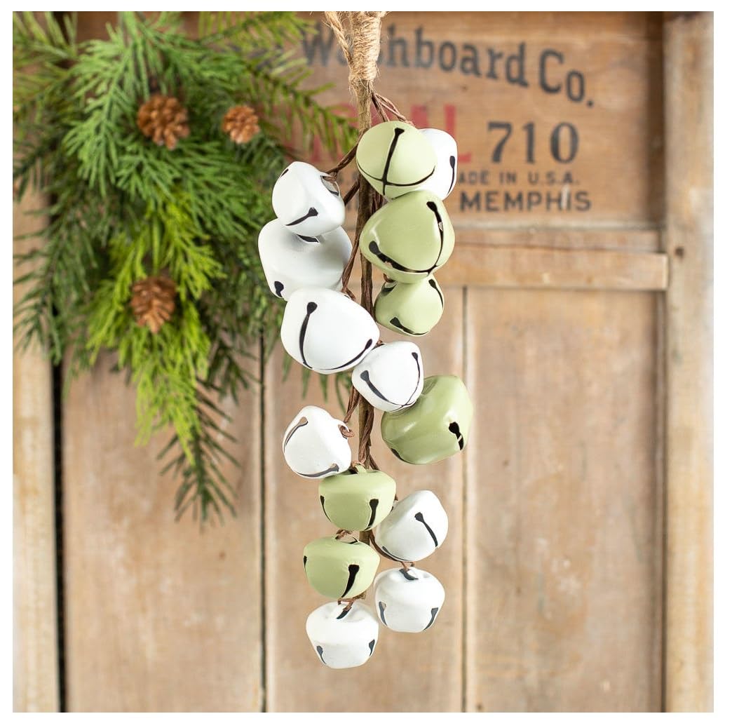 Amazon.com: Set of 2 Green and White Bell Door Hangers by Factory