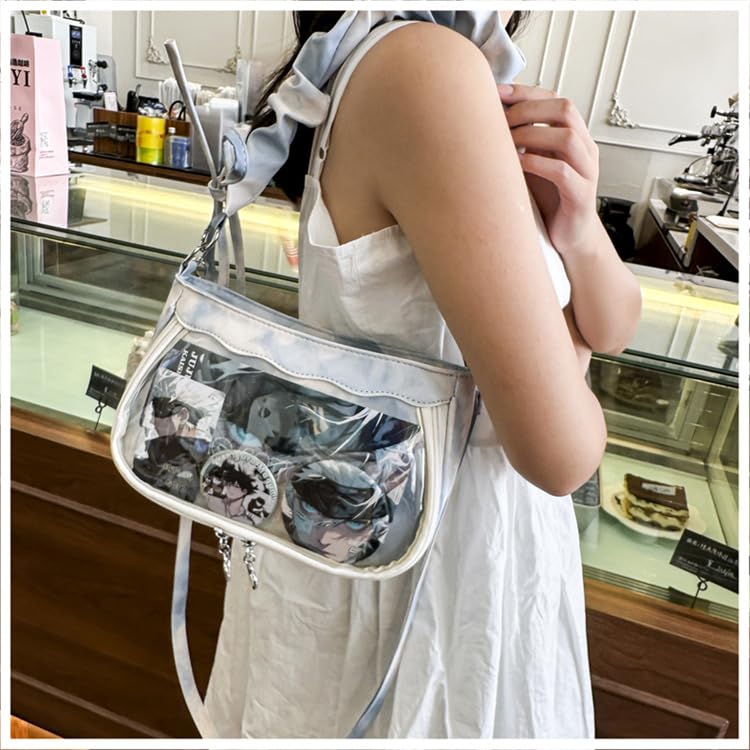 Kawaii Ita Bag Crossbody Bag Ita Bag Cute Shoulder Bag Y2k Purse Grunge 2000s Preppy Handbag Lolita Purse Harajuku Bag (blue)4