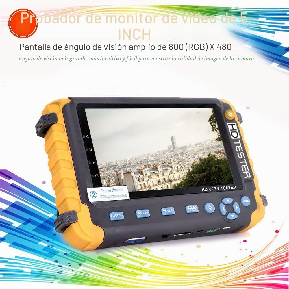 Monitor probador de CCTV para control PTZ de prueba de cámara CVBS AHD TVI CVI de 8MP