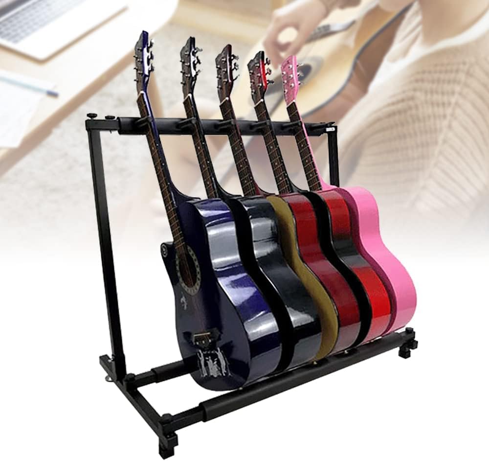 Soporte universal para guitarra de 5 posiciones, soporte universal portátil para guitarra, soporte de pantalla para guitarra acústica, guitarra eléctrica, bajo acústico, coleccionista de