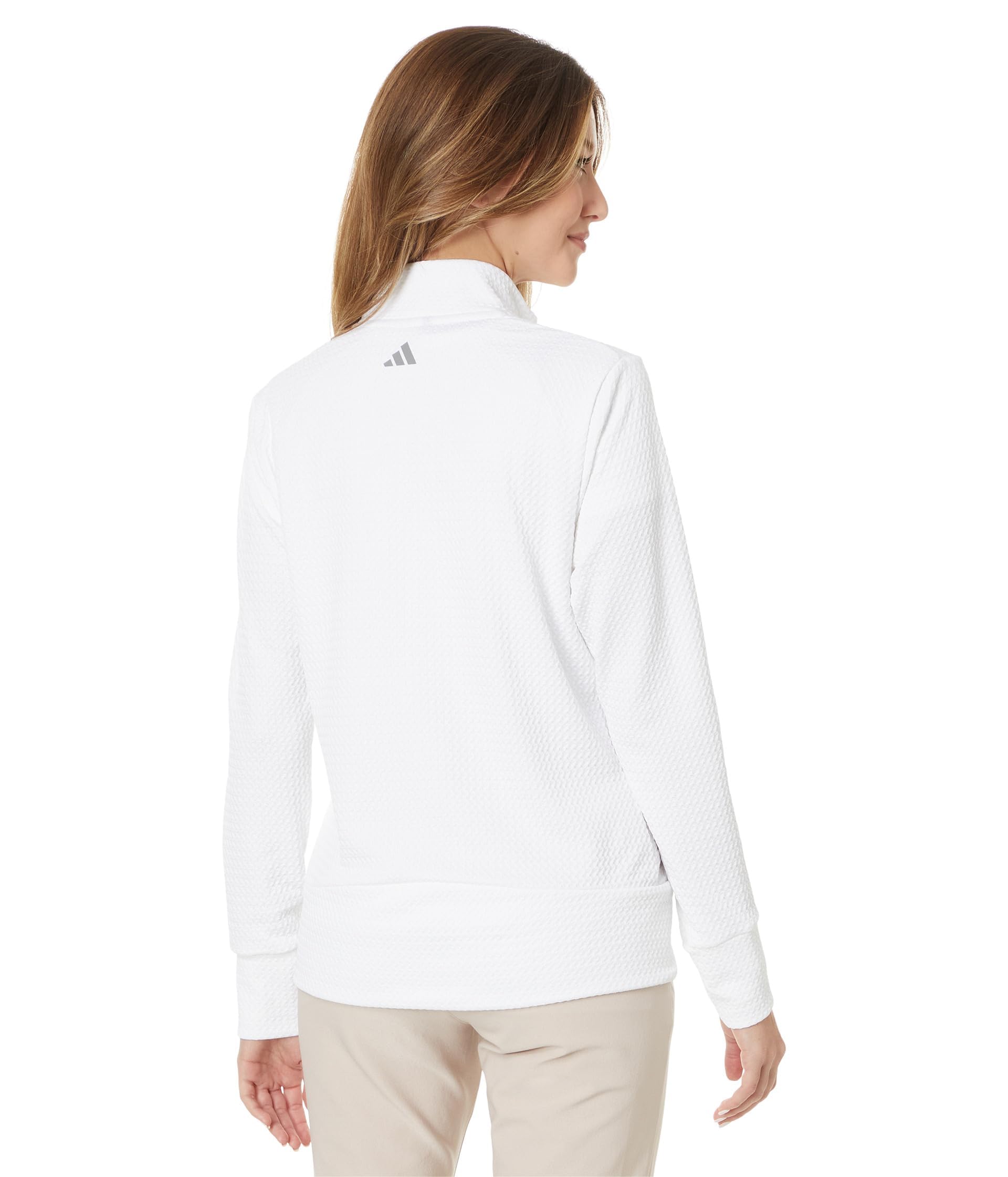 adidas Women's Standard Ultimate365 Textured Jacket, White, Large