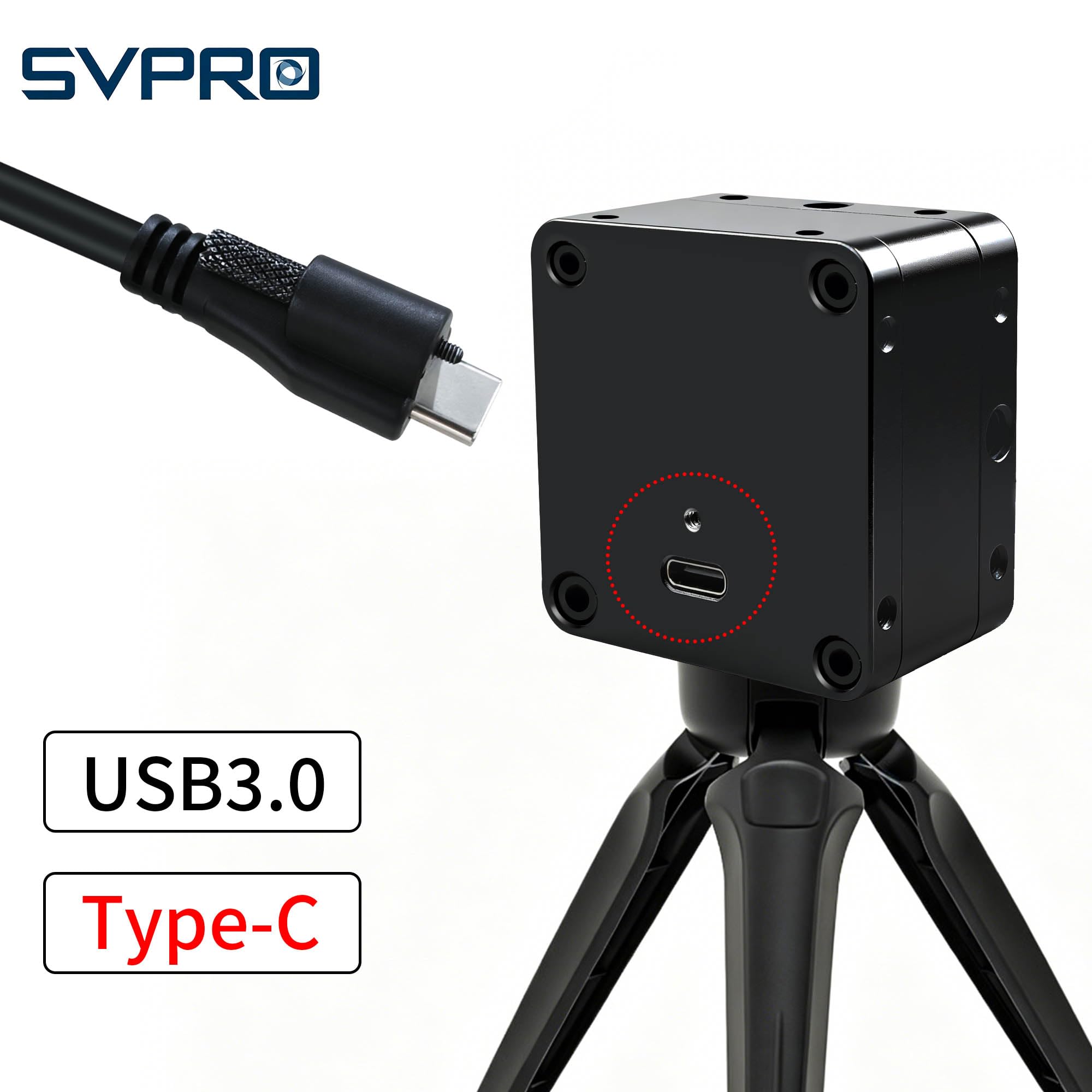 Svpro USB3.0-Kamera, 20MP USB-Kamera für Computer, Hochauflösende 5K-Webcam mit 95° (H) Verzerrungsfreiem Objektiv und Metallgehäuse, AR2020 Ultra HD UVC-Kamera für Windows, Linux, MacOS, Android
