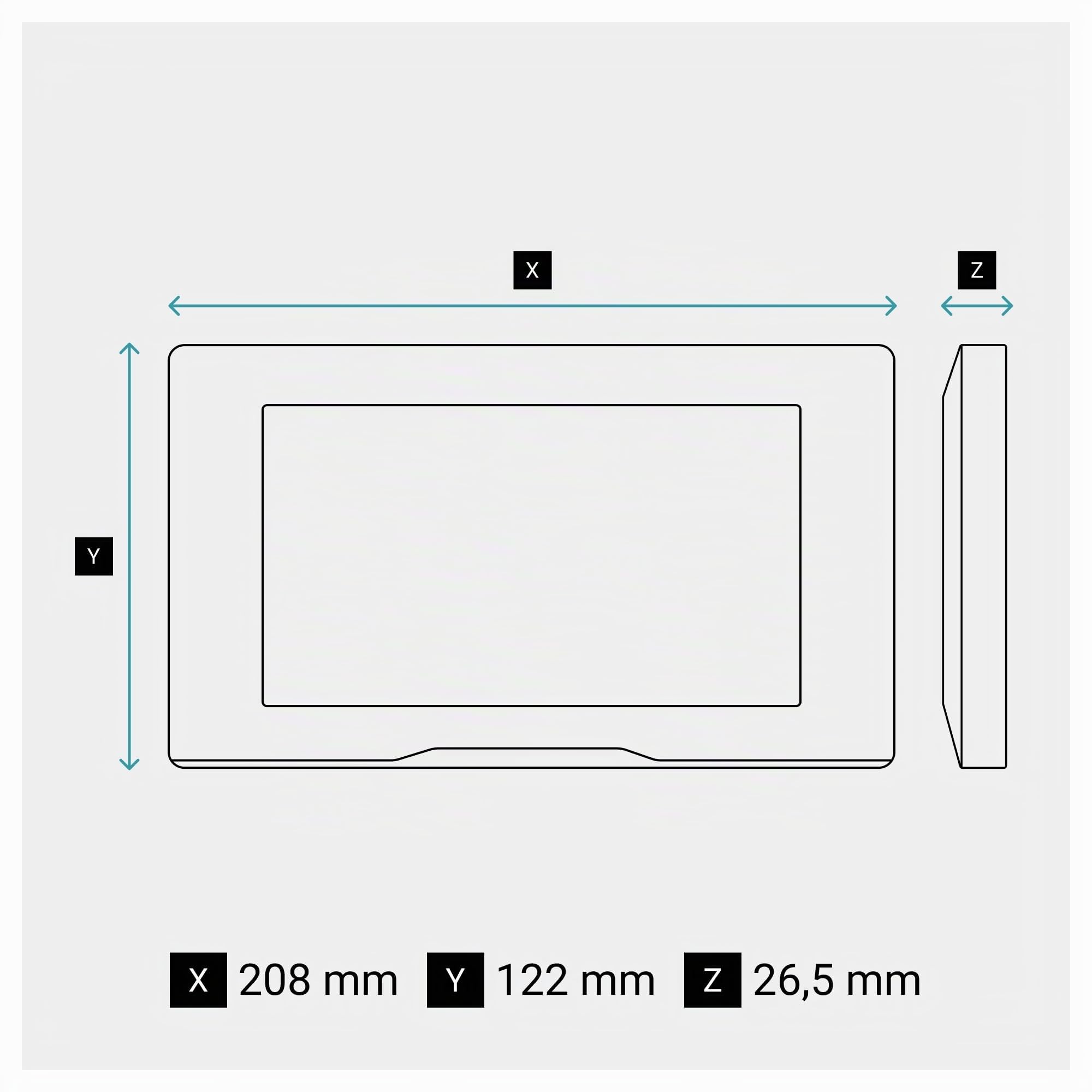 Visiophone Easy Kit Plus écran 7pouces noir effet mirroir avec platine de rue