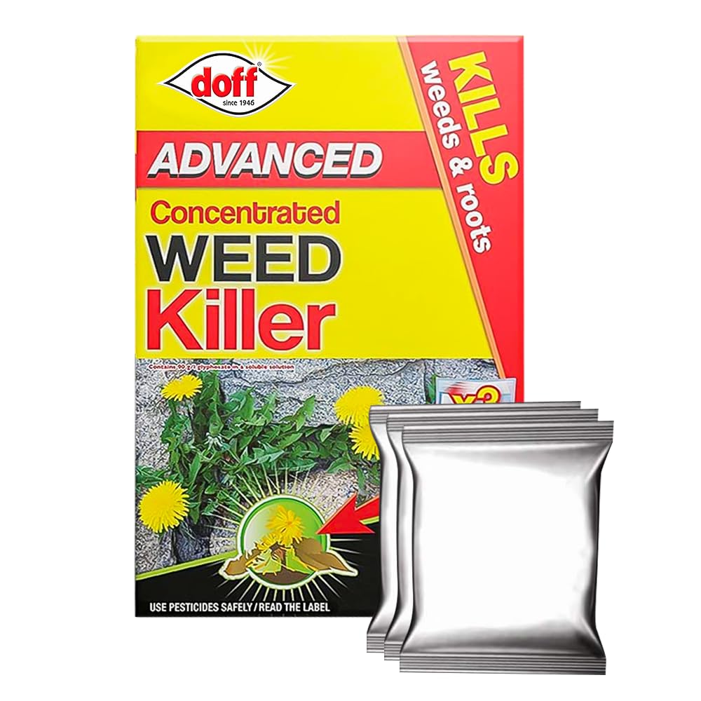 Advanced Concentrated Weedkiller 80ml x 3 Sachets Extra Strong with Glyphosate Super Strong High Strength Concentrated Weed & Roots Killer Liquid Sachets