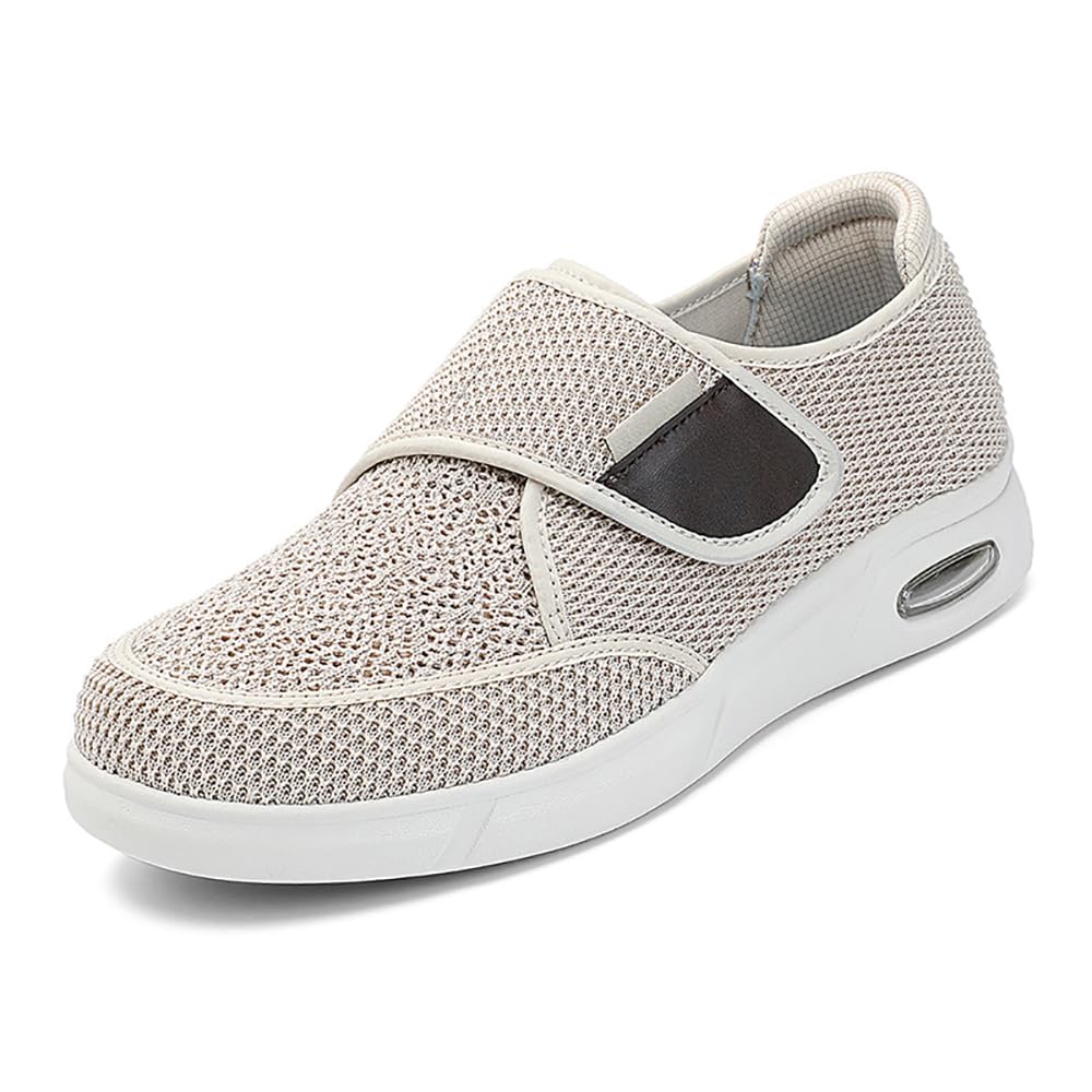 Zapatos Ortopédicos para Diabéticos Ajuste Extra Ancho para Hombres Y Mujeres Zapatillas Fáciles De Poner con Cierre Ajustable Y Plantilla De Espuma Viscoelástica Ideales para