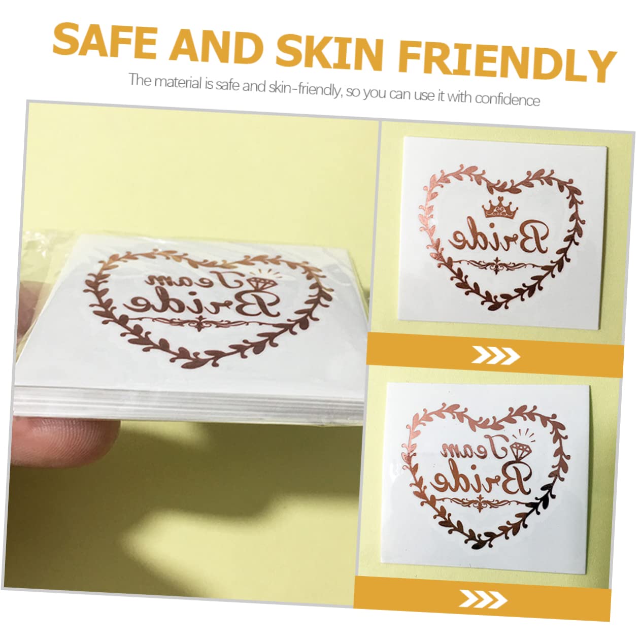 Healeved 200piezas Tatuajes Temporales De Bodas Stickers Para Novias y Damas De Honor Decoración De Fiesta Nupcial De Boda Pegatinas Creativas Para Celebraciones