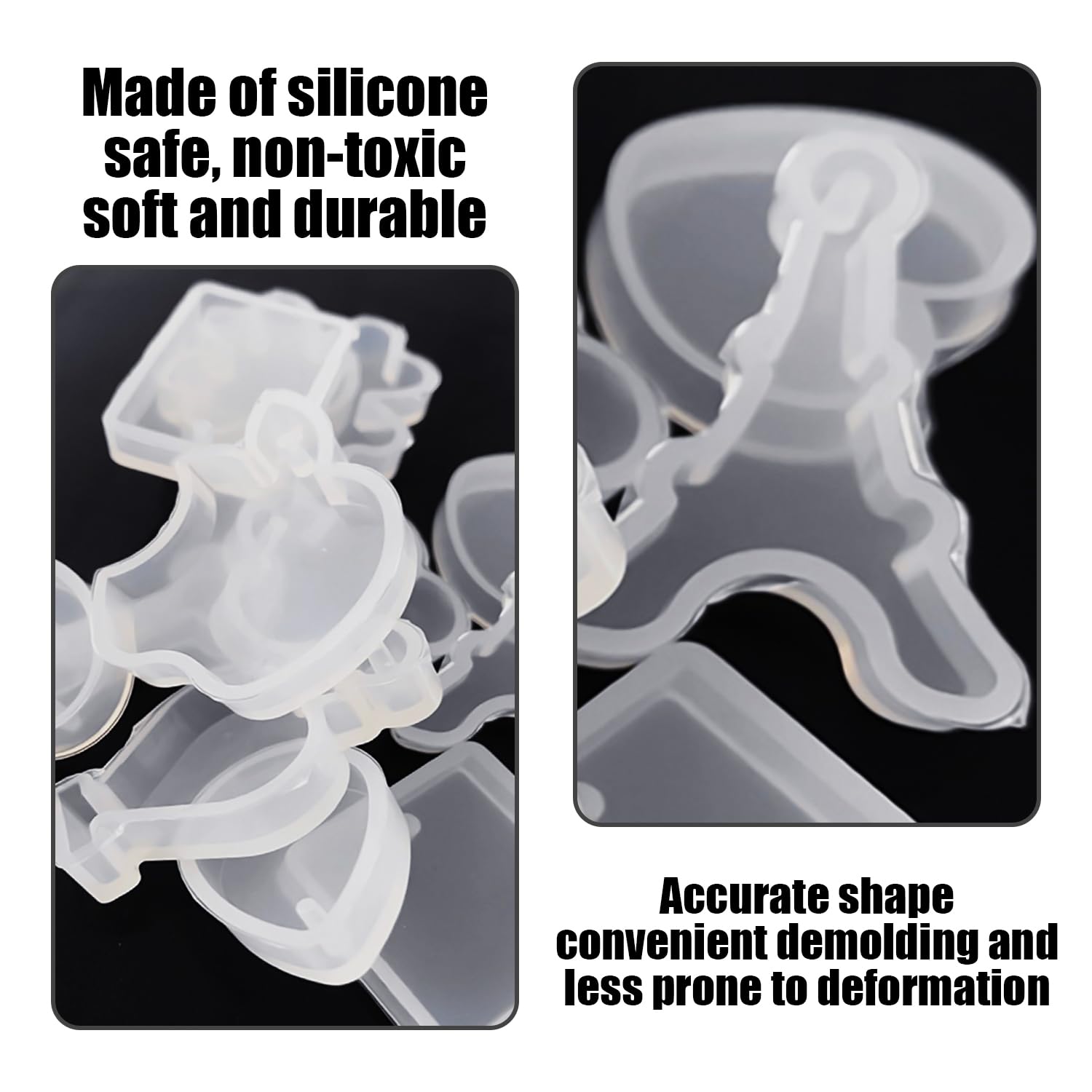 Stampi In Silicone Per Resina A Forma Di Fiore - 12 Pezzi Per Creare Gioielli Primaverili, Orecchini, Ciondoli E Portachiavi Fai Da Te - 2