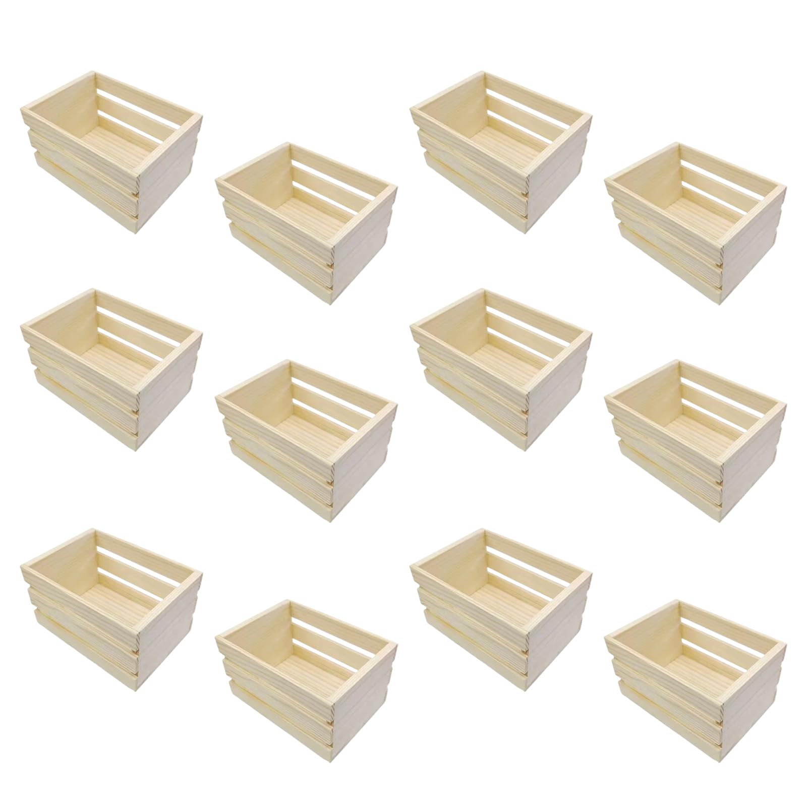 our fave 6 / 12Pieces Small Pine Wood Storage Box Organization Nesting Box for Toy Cosmetic Doll House Display Accessories Wooden Storage