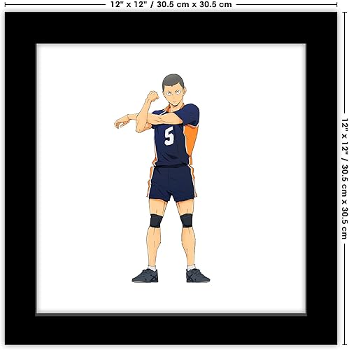 Miniatura 7 de Trends International Gallery Pops Haikyu!! - Póster de pared de Ryunosuke Tanaka #5, 12 x 12 pulgadas, versión de marco negro
