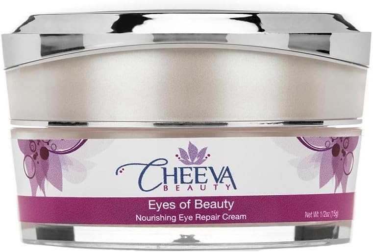 Cheeva Beauty Under Eye Cream for Dark Circles, Fine Lines, Wrinkles, Bags & Puffiness - Collagen Booster Moisturizer w/ Hyaluronic Acid, Arnica, Jojoba Oil for Total Skin Rejuvenation
