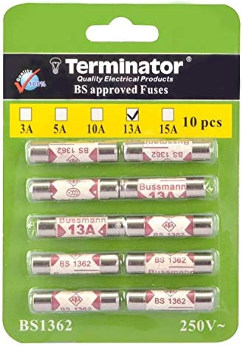Terminator Porcelain Ceramic FUSe 13A 10 Pieces