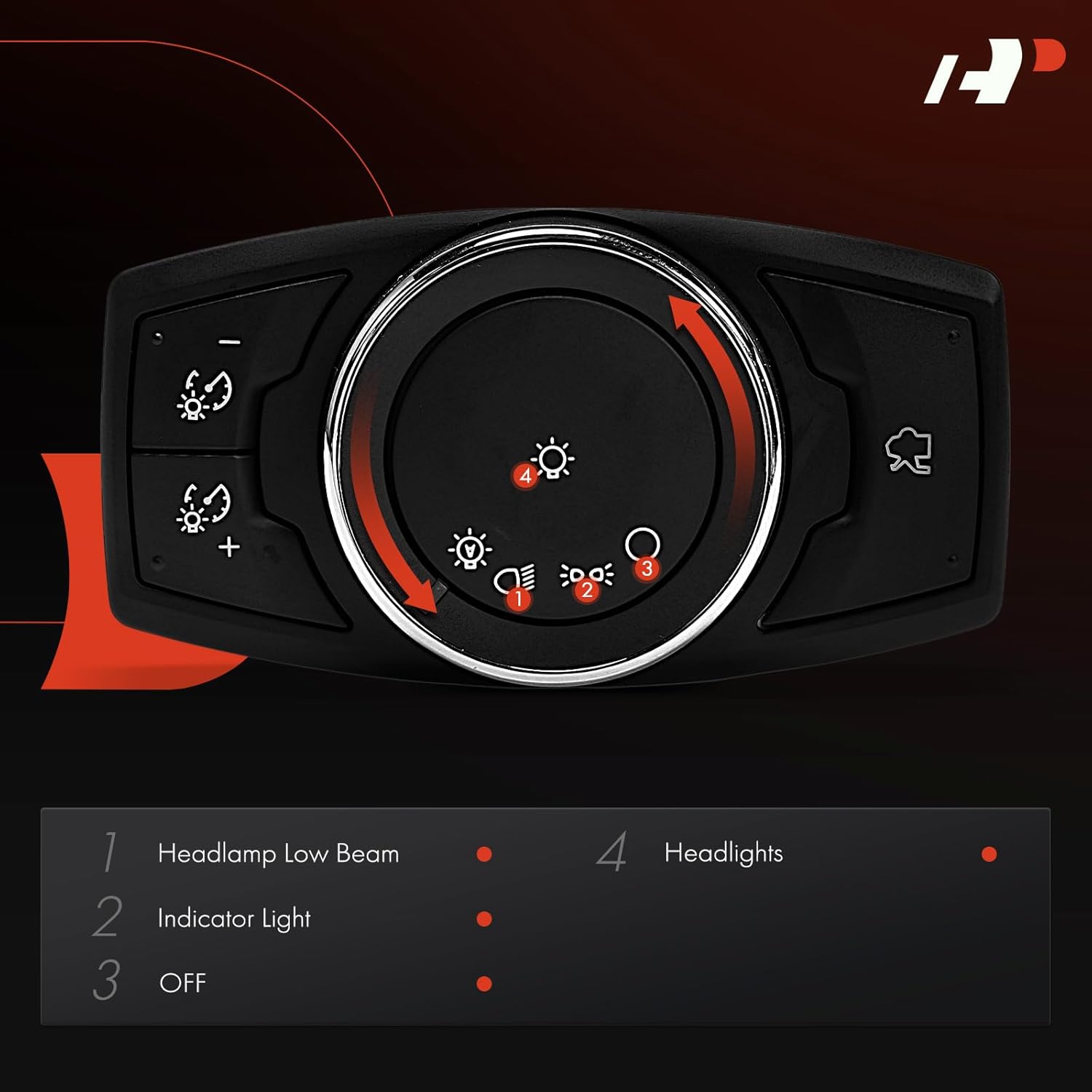 A-Premium Headlight Switch Instrument Panel Headlamp Dimmer Switch Compatible with Ford Focus 2012-2014