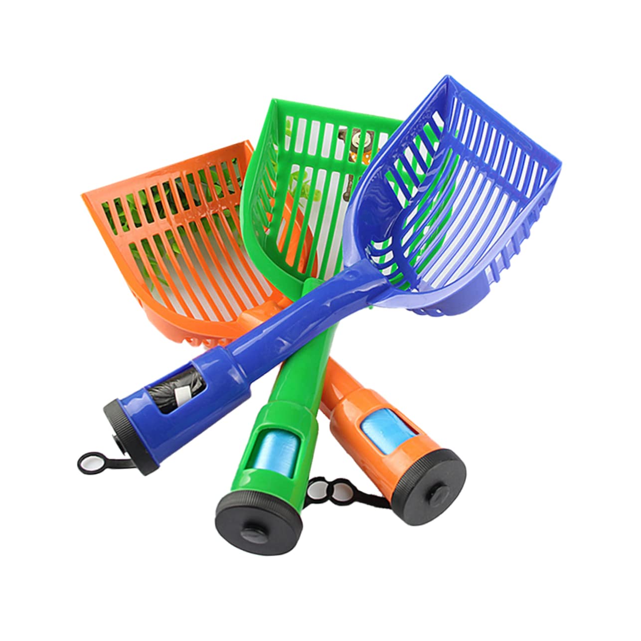 ifundom 3Pcs Cat Litter Shovel Durable Plastic Pet Poop Scooper with Ergonomic Handle for Comfortable Cleaning of Cat Litter and Waste Random Color Options Random Color