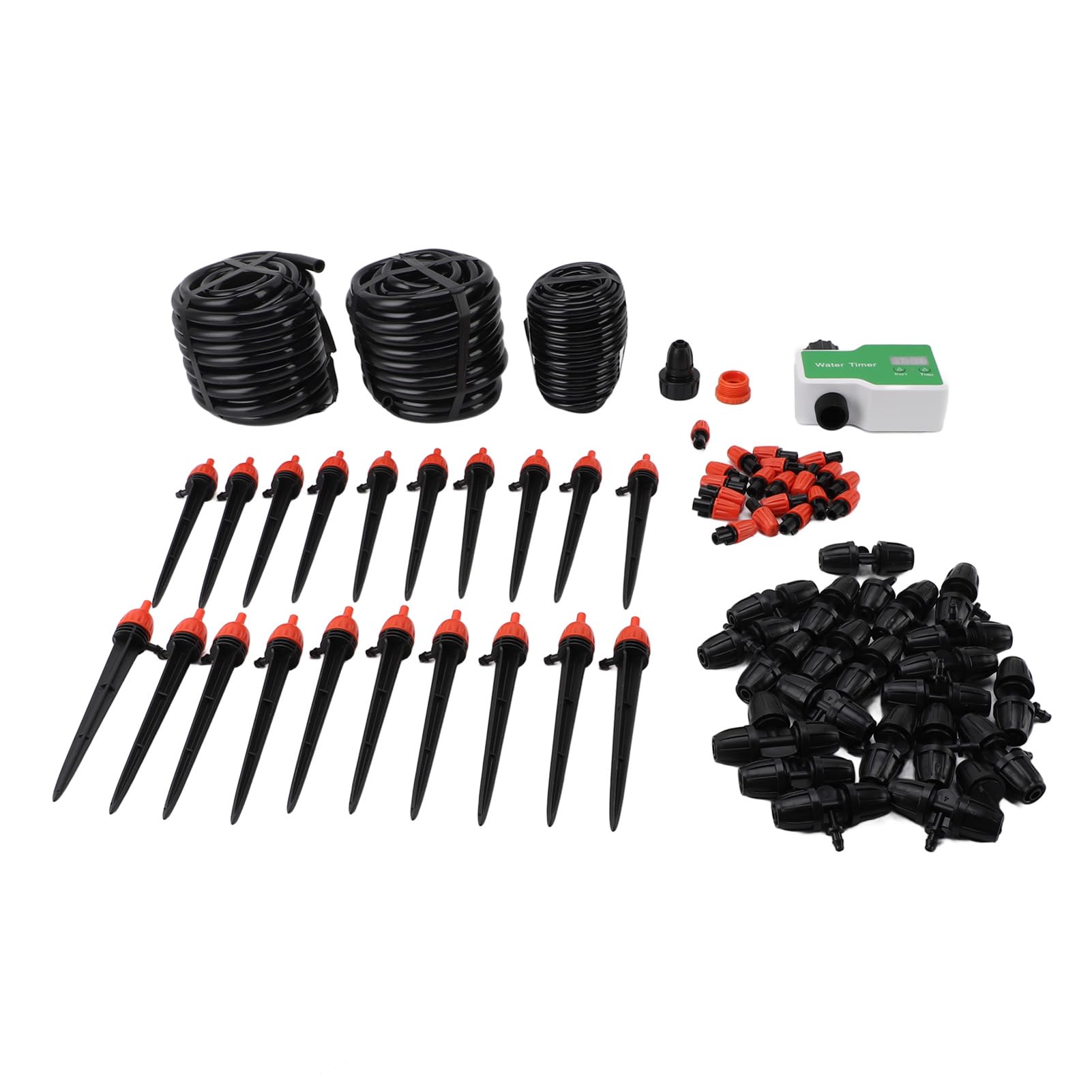 Kit di Irrigazione a Goccia di Irrigazione Automatico con Timer per l'acqua per Serra Giardino Prato Piante in Vaso Kit di Irrigazione a Goccia