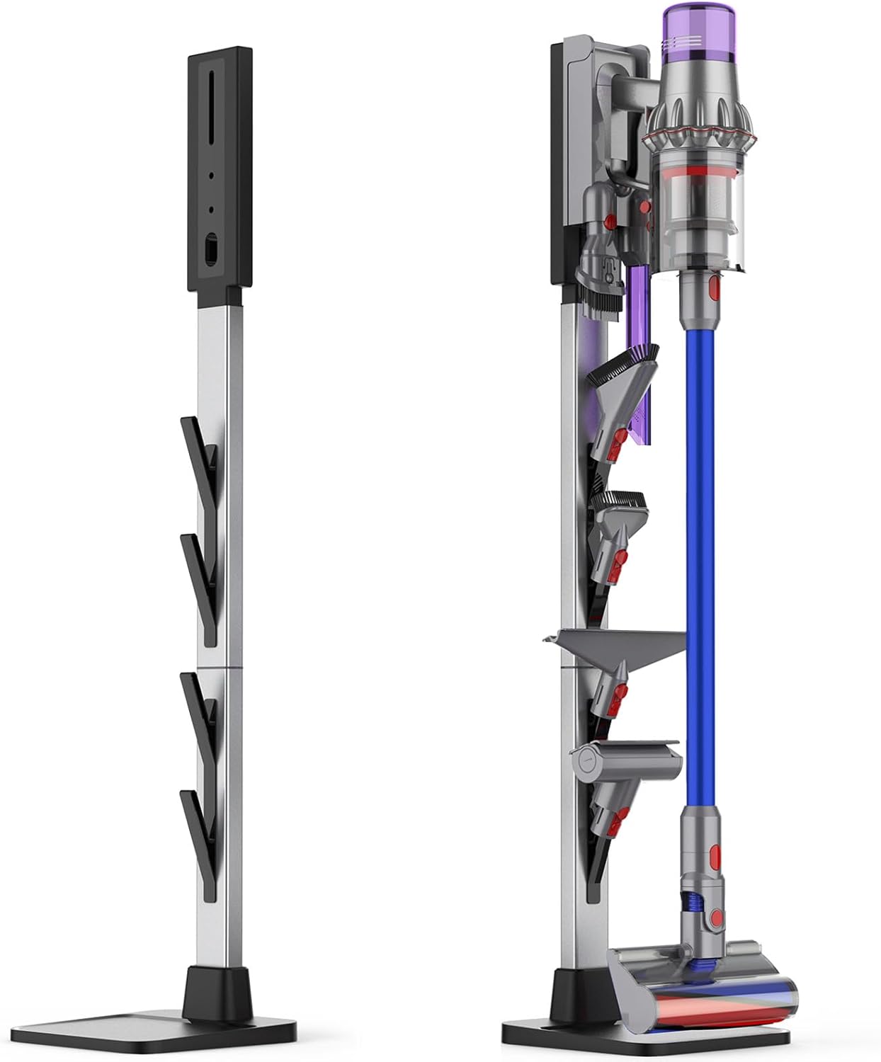 Storage Dock Vacuum Stand Holder Accessories Organizer with Upgraded Heavy-Duty Double Layered Base, Compatible for V15 V12 V11 V10 V8 V7 V6 Cordless Stick Vacuums