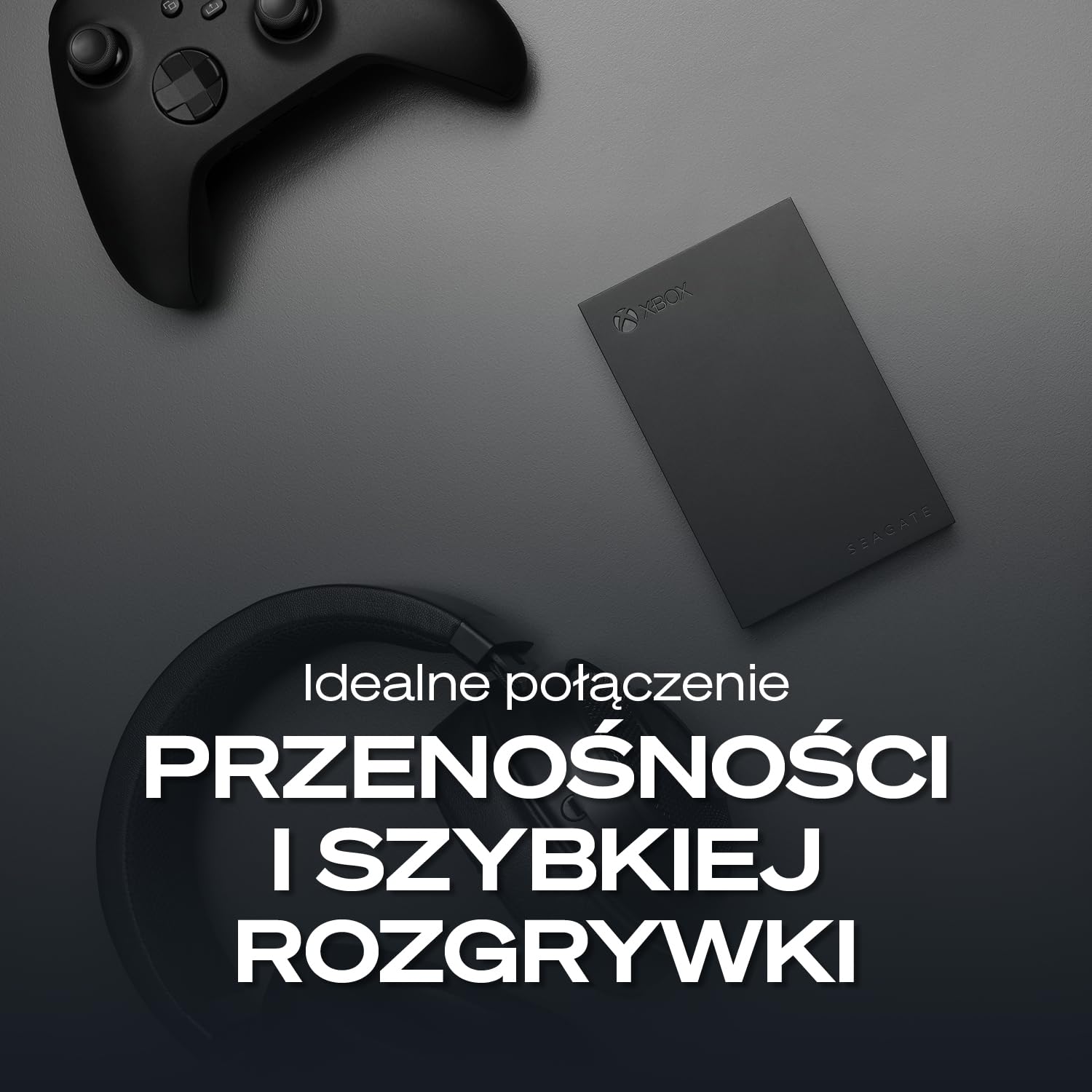 Seagate Game DriveXbox 2TB, Zewnętrzny dysk twardy, USB 3.2 Gen 1, wskaźniki LED RGB, Czarny, Data Rescue Service (STKX2000403)