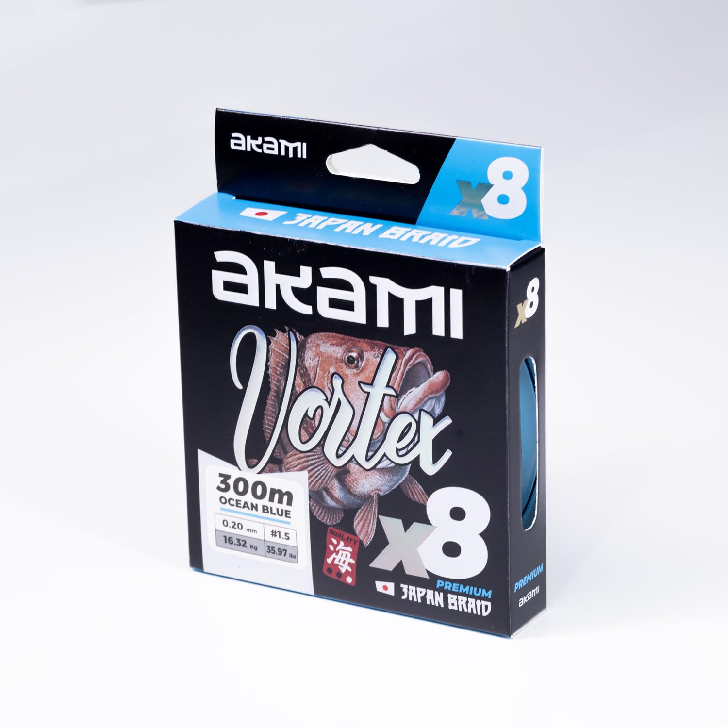 Akami VORTEX X8 MULTICOLOR Trecciato PE 8 Capi – Tecnologia Giapponese, Alta Resistenza, Profilo Tondo – Diverse Metrature