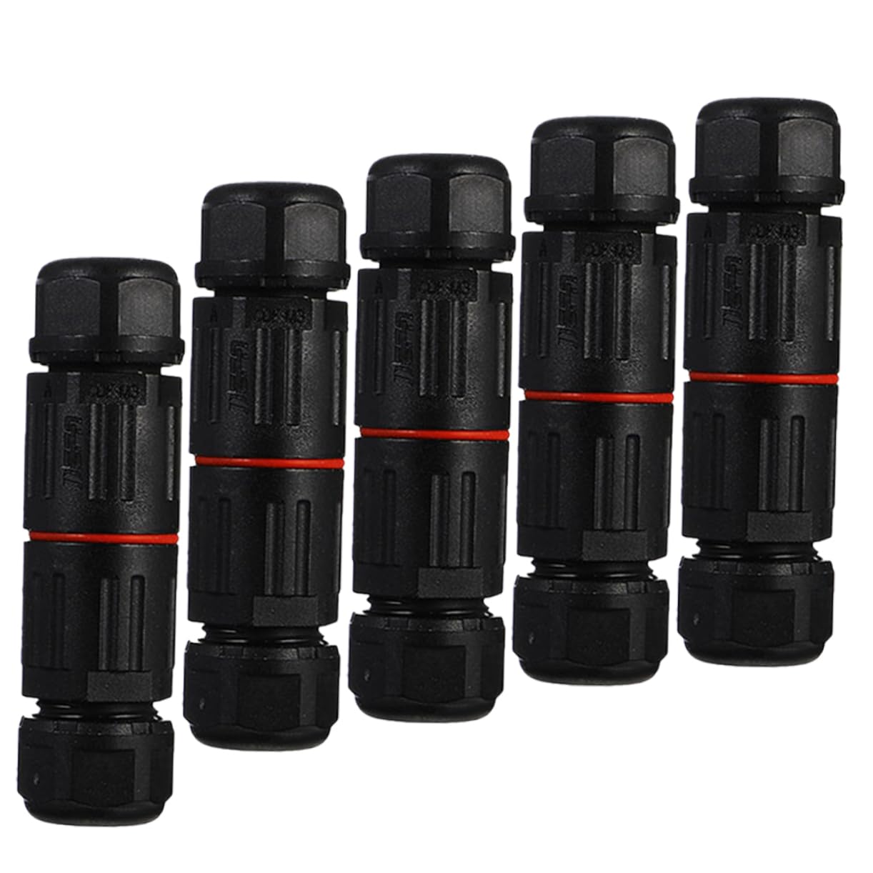 Cabilock 4 Sätze Wasserdichter Stecker Im Freien Kabelverbinder Elektrischer Für Den Außenbereich Kleine Drahtverbinder Elektrischer Kabelstecker Nylonpa Schwarz 5 Stücke * 4
