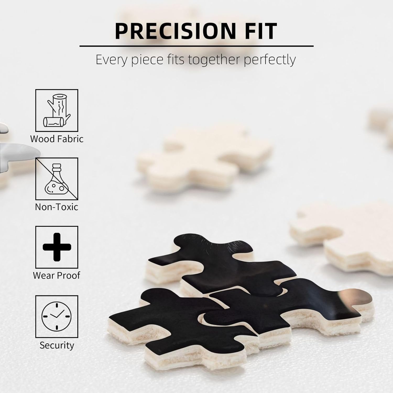 Black Pug Dog Puppy Puzzles 500 Pieces Personalized Jigsaw Puzzles for Adults Photo Puzzle Wooden Puzzle Gift Home Art Wall Hanging Decor for Birthday Wedding Valentine's Day Anniversary